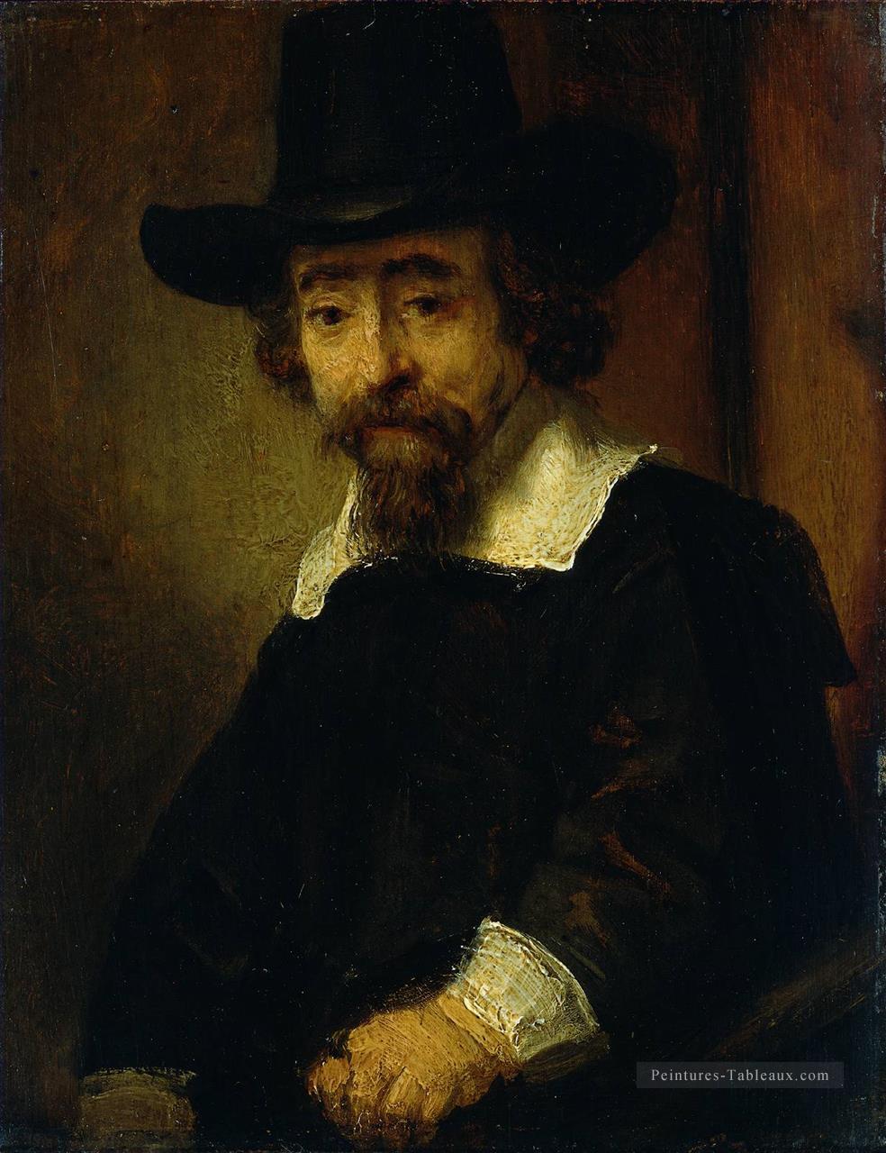 Dr Ephraim Bueno Médecin Juif et écrivain portrait Rembrandt Peintures à l'huile